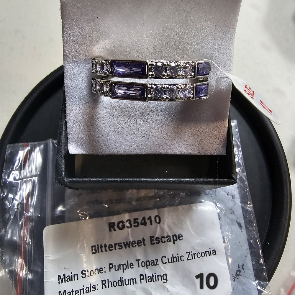Bomb Party - Bittersweet Escape (Size 10) Purple Topaz CZ Ring